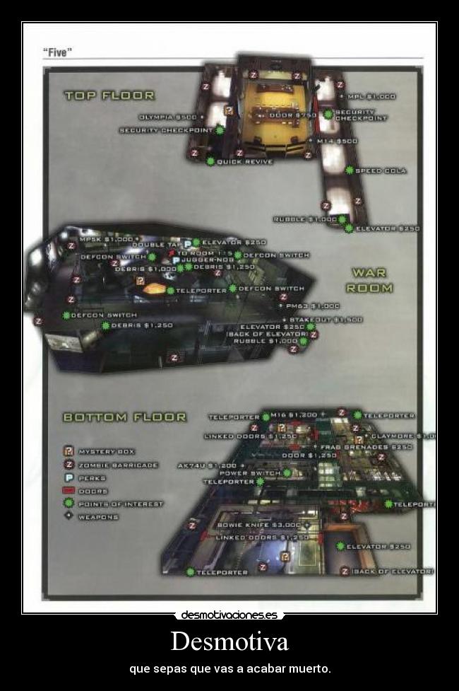 Desmotiva - que sepas que vas a acabar muerto.