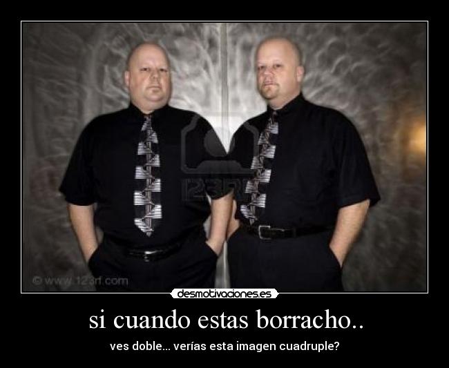 si cuando estas borracho.. - ves doble... verías esta imagen cuadruple?