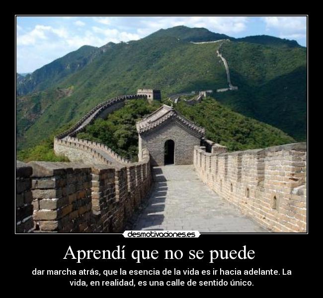 Aprendí que no se puede -