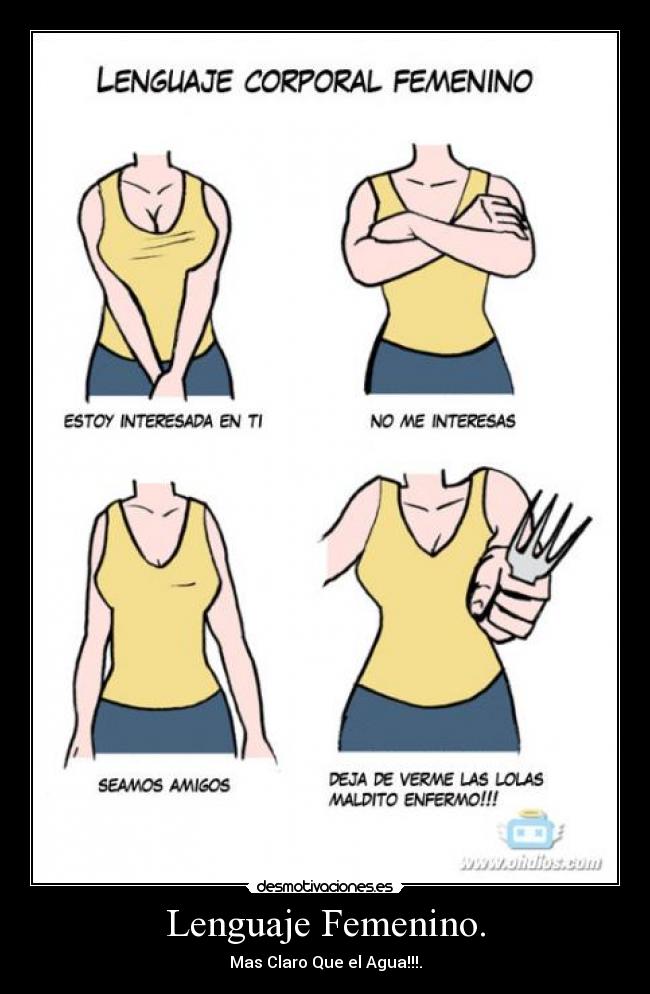 Lenguaje Femenino. - Mas Claro Que el Agua!!!.
