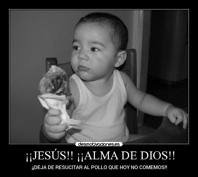 ¡¡JESÚS!! ¡¡ALMA DE DIOS!! - ¡¡DEJA DE RESUCITAR AL POLLO QUE HOY NO COMEMOS!!