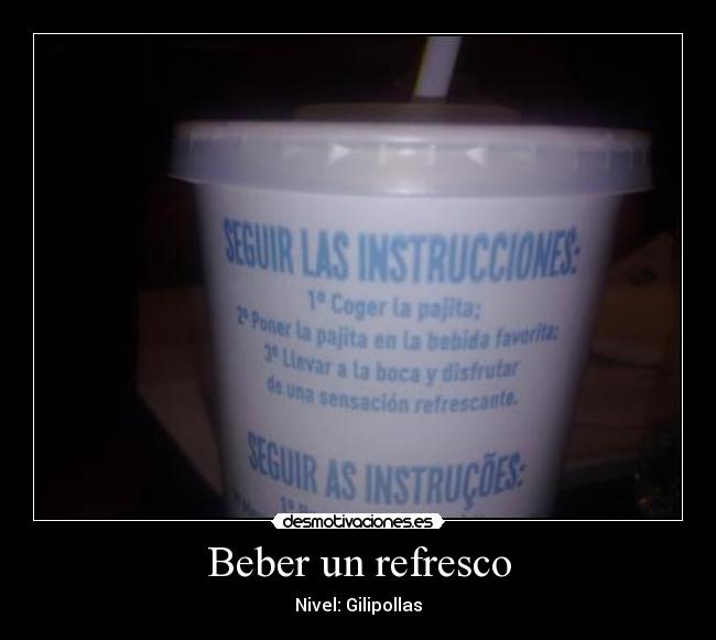 Beber un refresco -