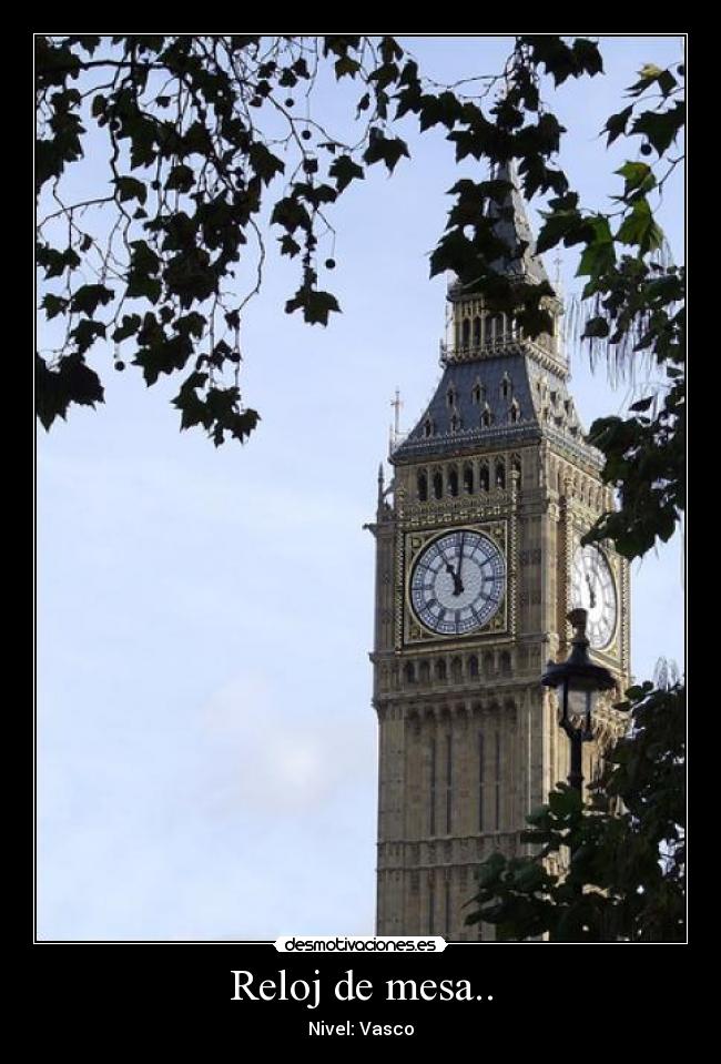 Reloj de mesa.. - Nivel: Vasco