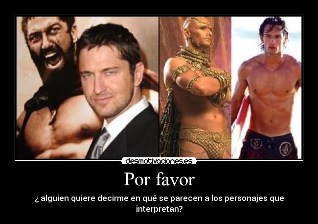 Por favor - ¿ alguien quiere decirme en qué se parecen a los personajes que interpretan?