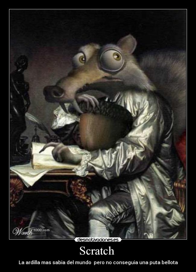 Scratch - La ardilla mas sabia del mundo pero no conseguia una puta bellota