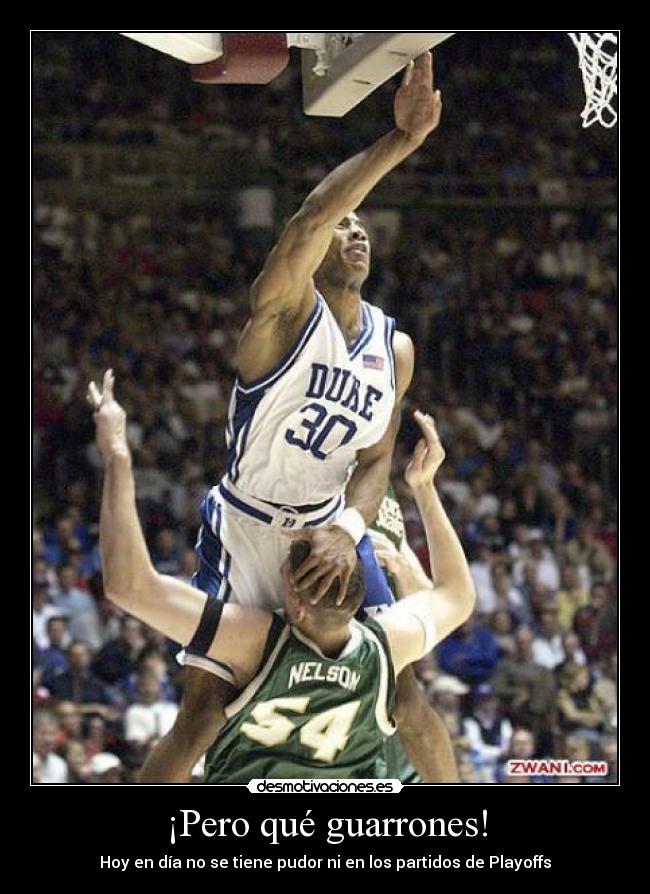 ¡Pero qué guarrones! - Hoy en día no se tiene pudor ni en los partidos de Playoffs