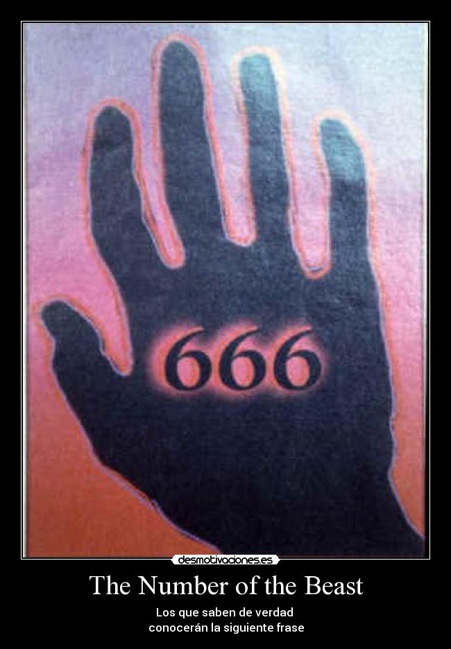 carteles 666 number beast iron maiden musica desmotivaciones