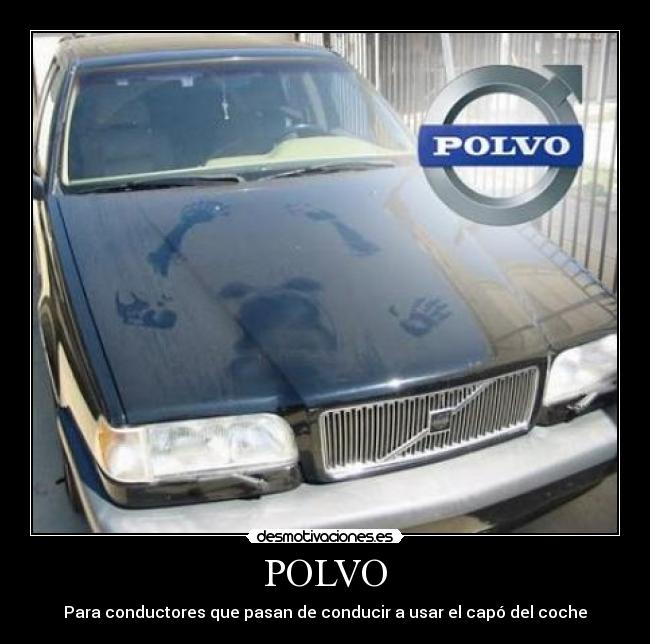 POLVO - Para conductores que pasan de conducir a usar el capó del coche