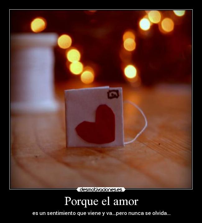 Porque el amor -