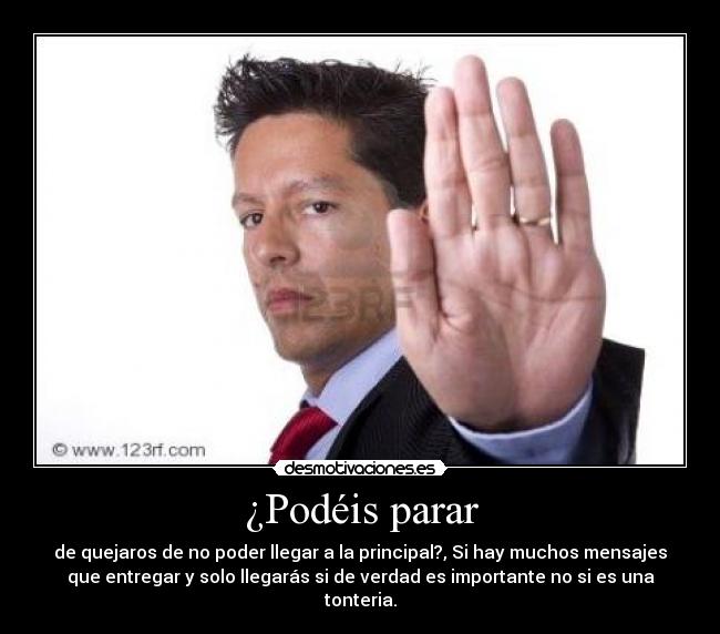 ¿Podéis parar - 