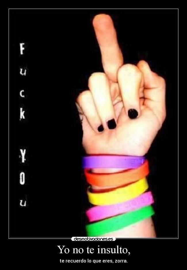 Yo no te insulto, - 