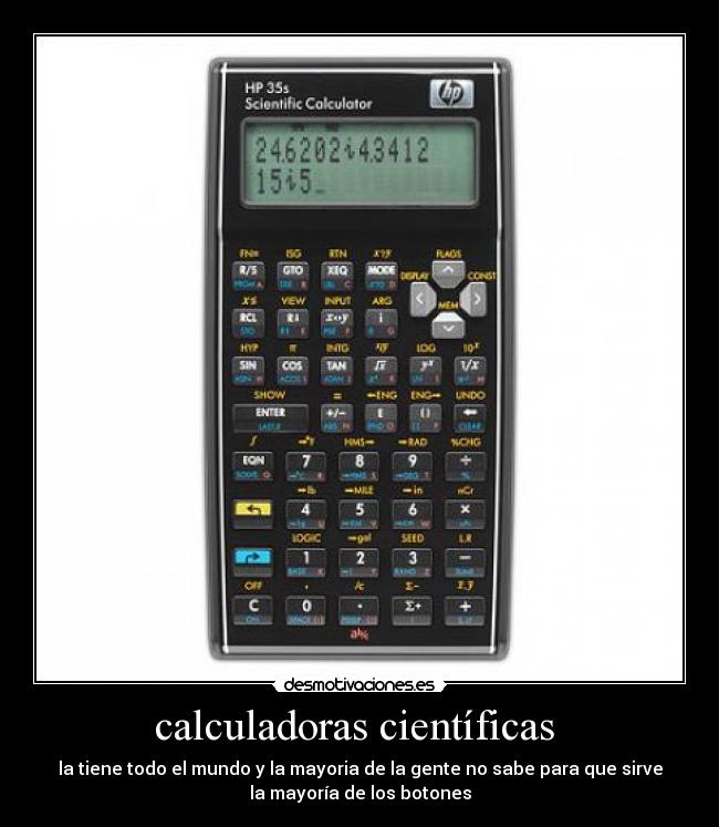 calculadoras científicas -