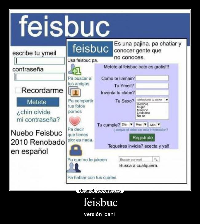 feisbuc - versión cani