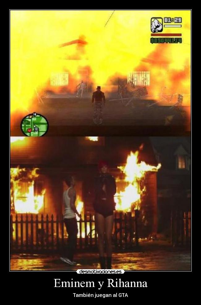 Eminem y Rihanna - También juegan al GTA