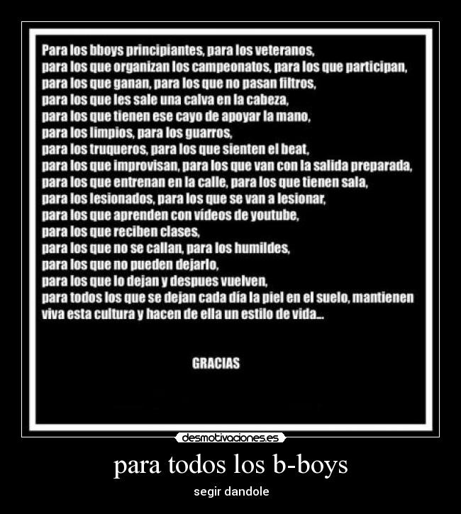para todos los b-boys - segir dandole