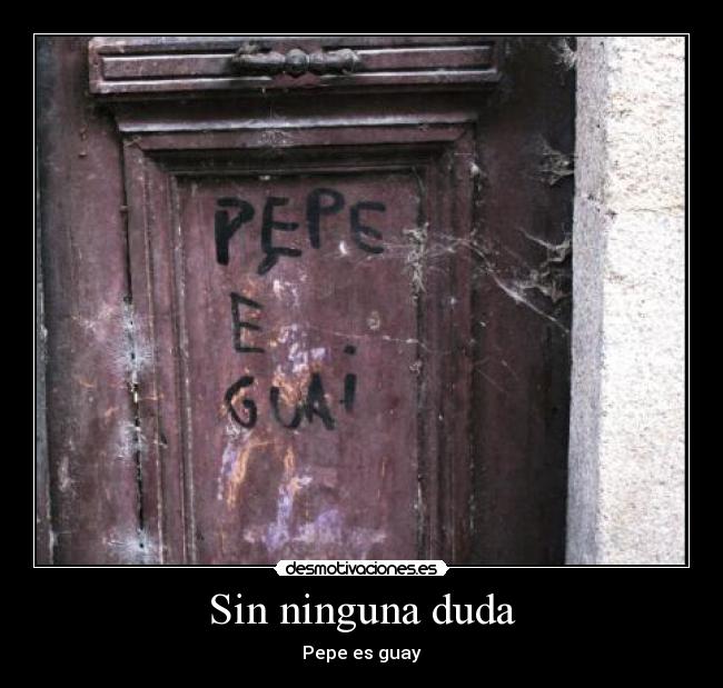 Sin ninguna duda - Pepe es guay