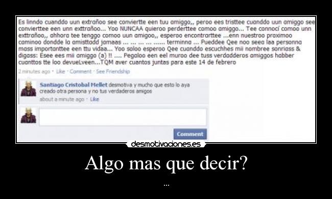 Algo mas que decir? - 