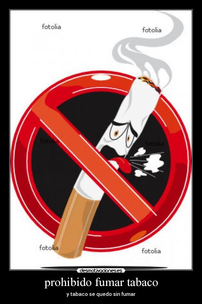 prohibido fumar tabaco - 