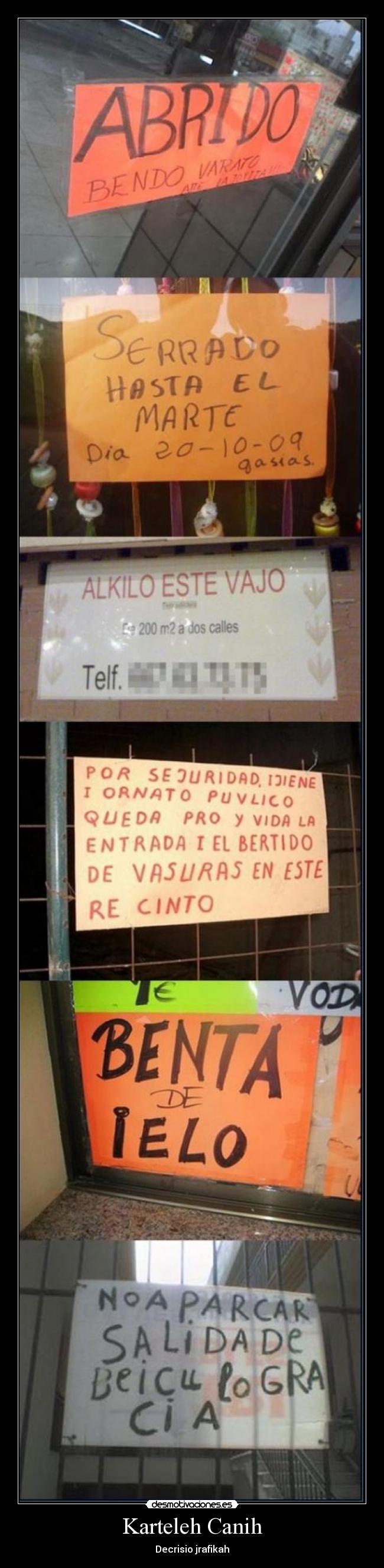 carteles canis desmotivaciones