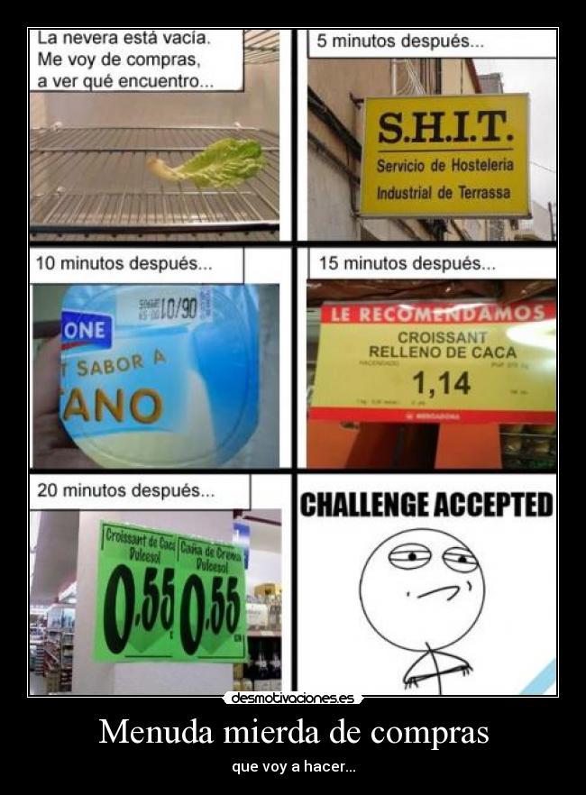 carteles mierda shit caca mercadona desmotivaciones