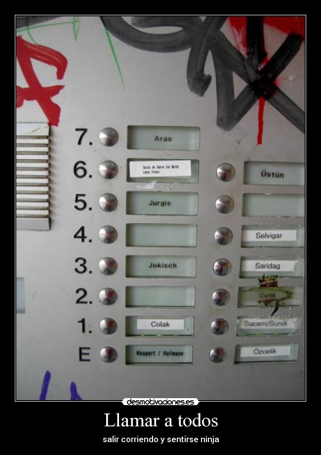 Llamar a todos - salir corriendo y sentirse ninja