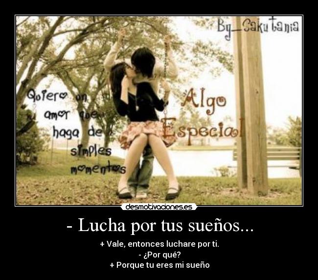 - Lucha por tus sueños... -
