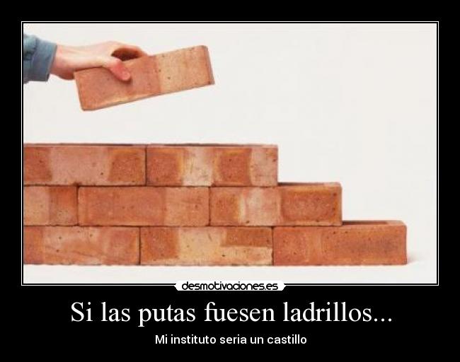Si las putas fuesen ladrillos... -
