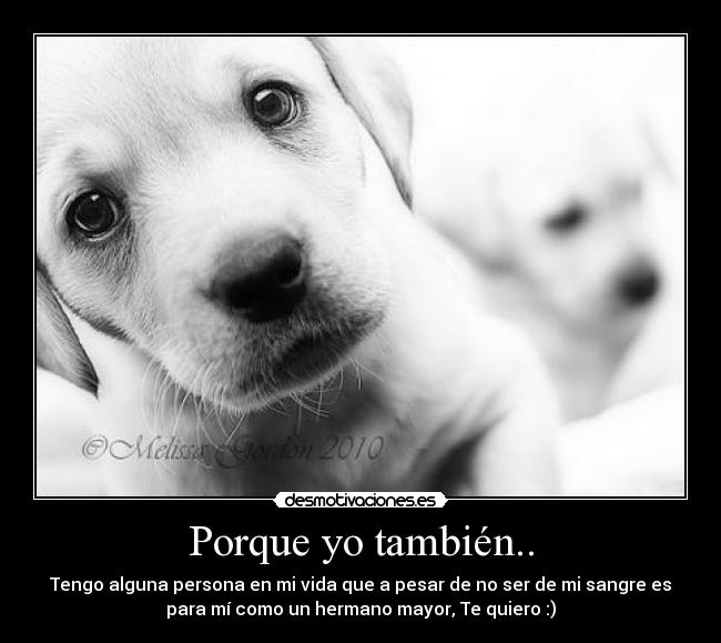 Porque yo también.. -