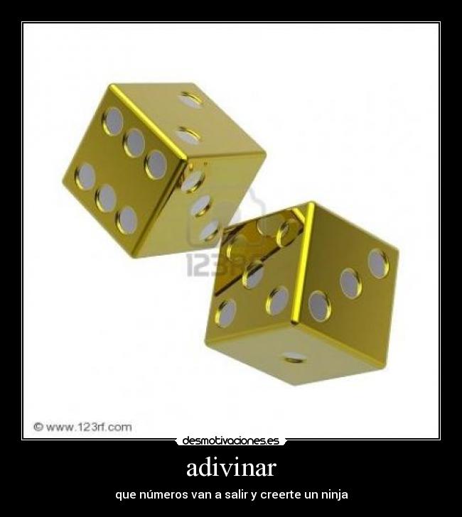 adivinar - que números van a salir y creerte un ninja