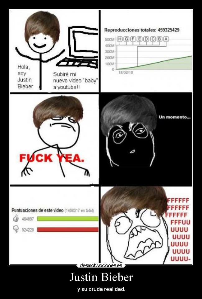 Justin Bieber - y su cruda realidad.