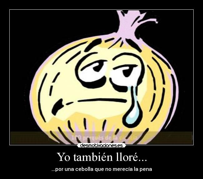 Yo también lloré... -