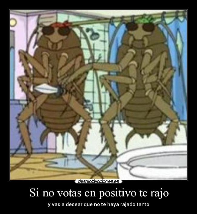 Si no votas en positivo te rajo -