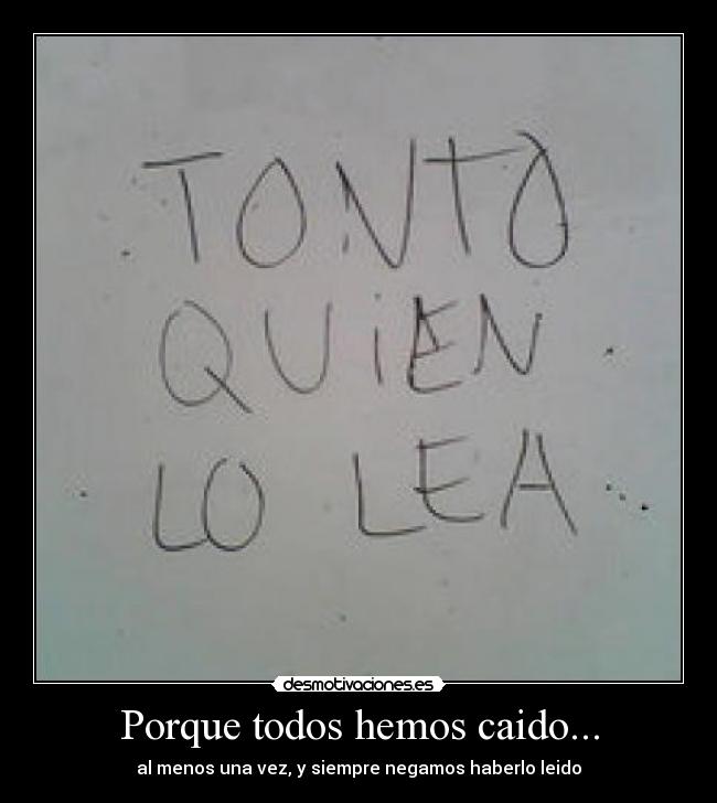 carteles tonto que lea desmotivaciones