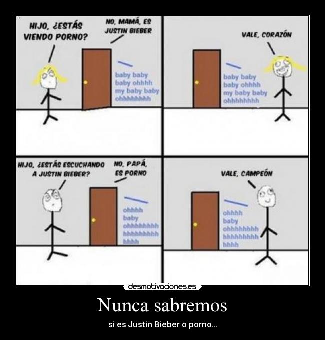 Nunca sabremos - si es Justin Bieber o porno...