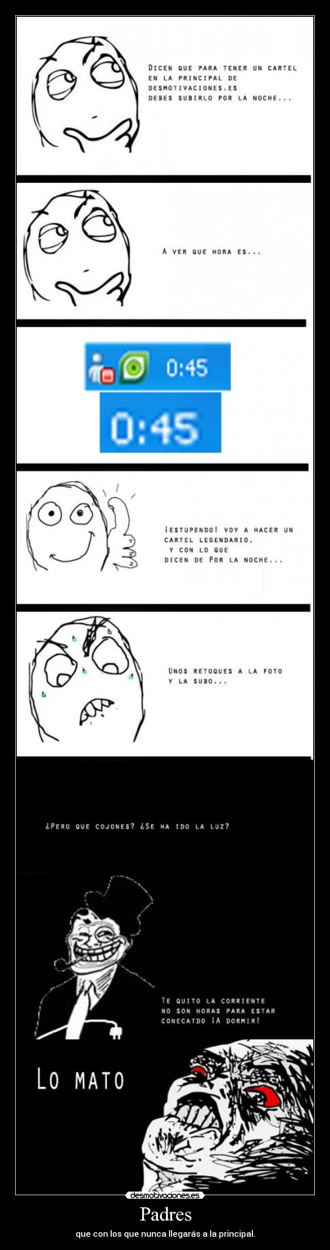 carteles padres troll face padres desmotivacioneses desmotivaciones