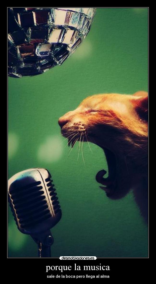 porque la musica - sale de la boca pero llega al alma