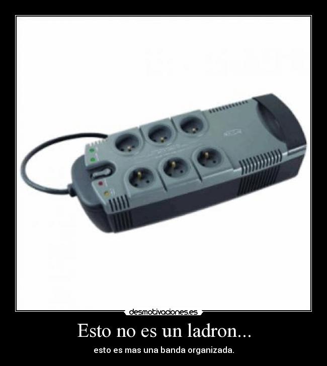 Esto no es un ladron... - esto es mas una banda organizada.