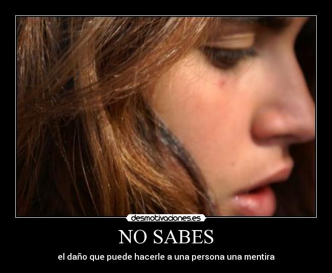 NO SABES -