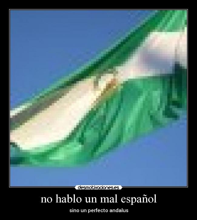 no hablo un mal español - sino un perfecto andalus