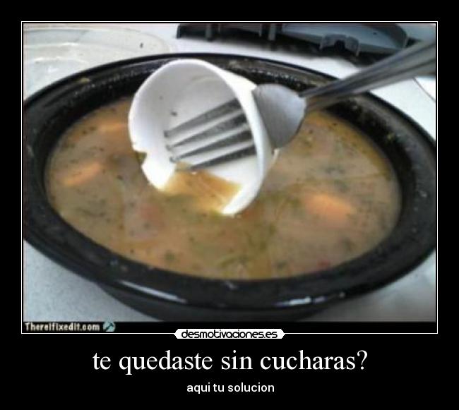 te quedaste sin cucharas? - aqui tu solucion