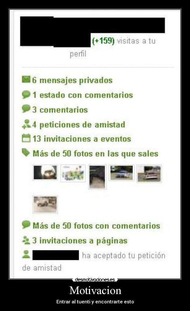 Motivacion - Entrar al tuenti y encontrarte esto