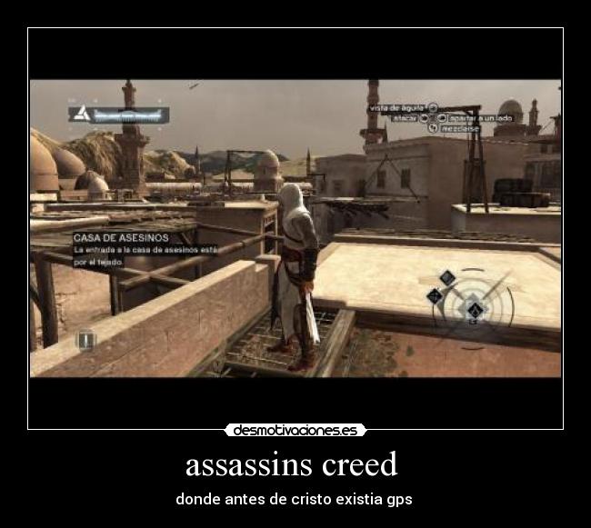 carteles assassins creed gps desmotivaciones