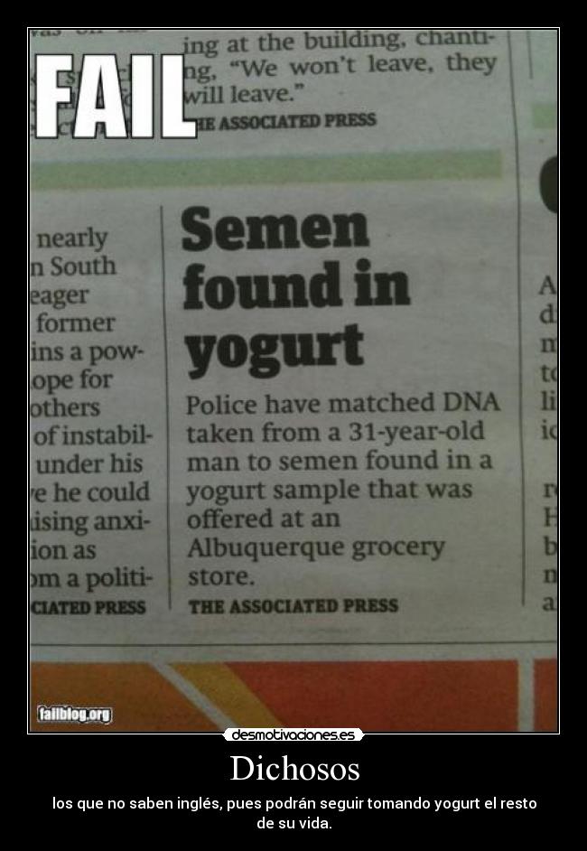 carteles yogurt semen fail desmotivaciones