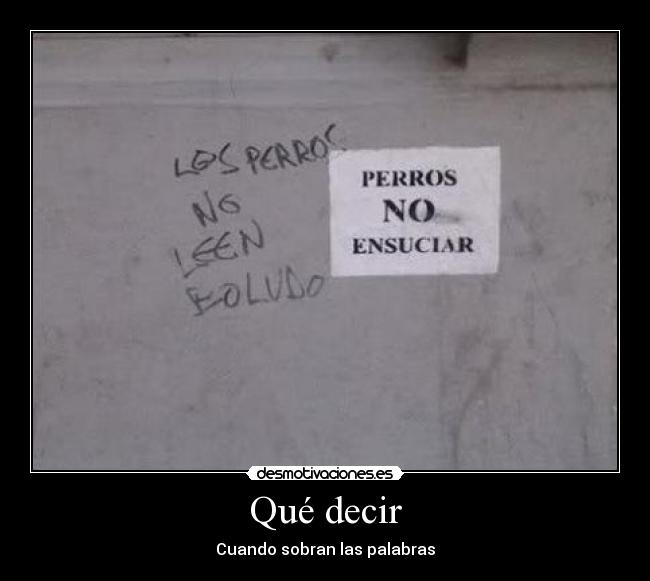 Qué decir -