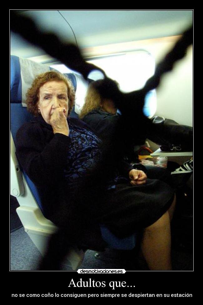 Adultos que... - no se como coño lo consiguen pero siempre se despiertan en su estación