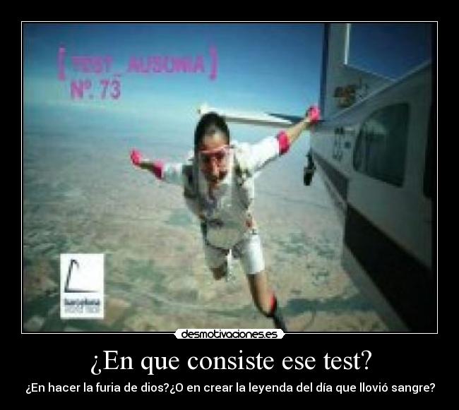 ¿En que consiste ese test? -