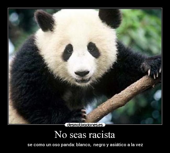 No seas racista -