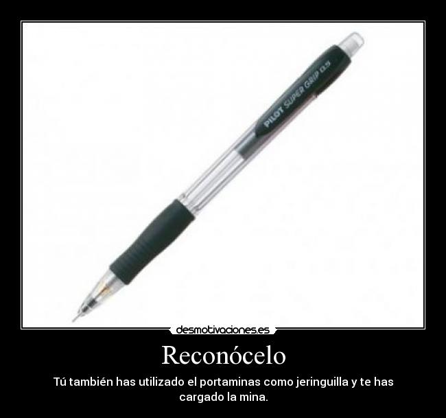 carteles portaminas jeringuilla desmotivaciones