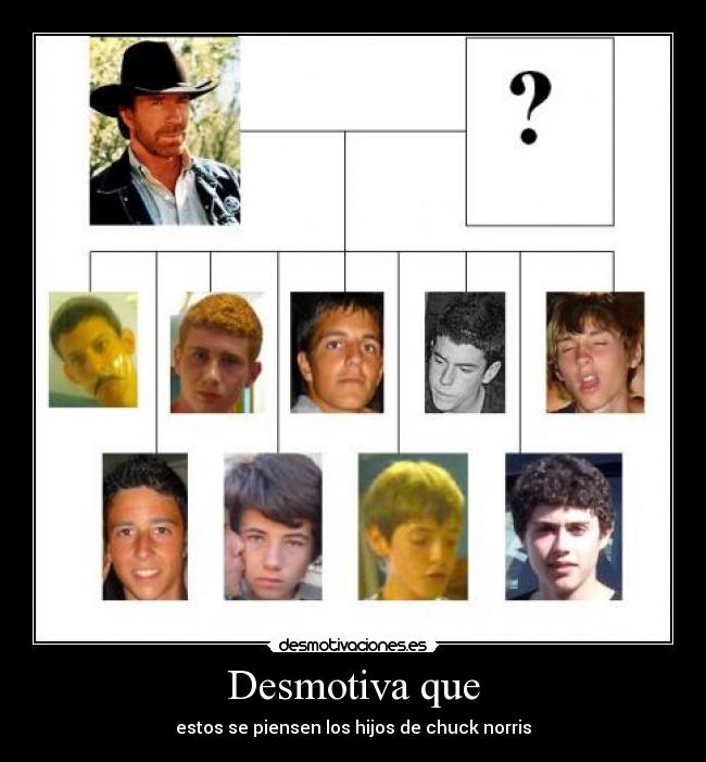 Desmotiva que - estos se piensen los hijos de chuck norris