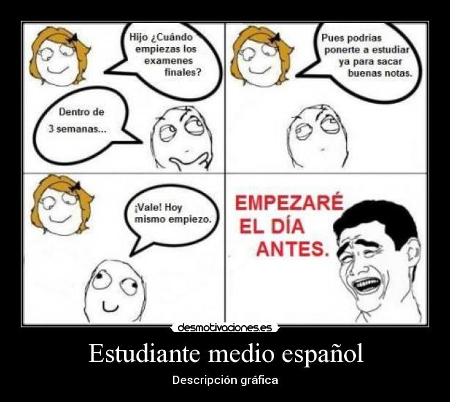 Estudiante medio español -